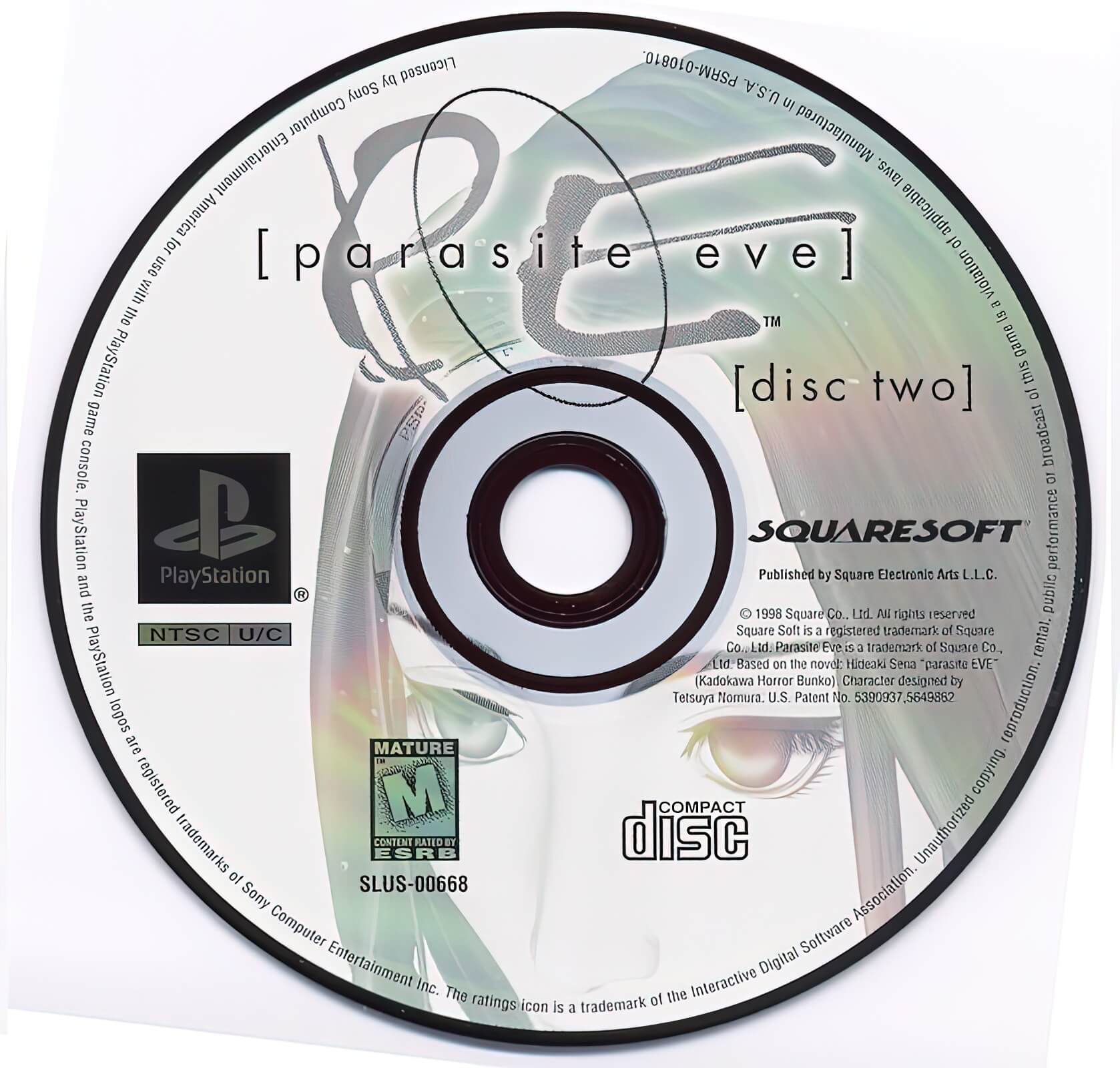 Лицензионный диск Parasite Eve для PlayStation